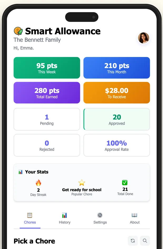 Your child's home screen